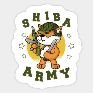 Shiba Army Shiba Inu Coin Meme Gift Idea Sticker